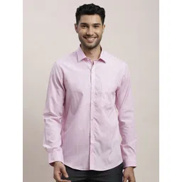 Turtle Men Standard Spread Collar Solid Cotton Slim Fit Formal Shirt-picture-12