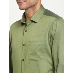 Turtle Men Standard Spread Collar Solid Cotton Slim Fit Formal Shirt image 2