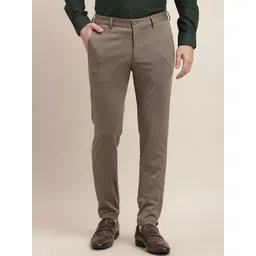 Turtle Men Tailored Straight Fit Cotton Formal Trousers-picture-35