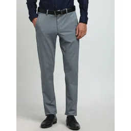 Turtle Men Textured Tailored Slim Fit Formal Trousers-picture-20