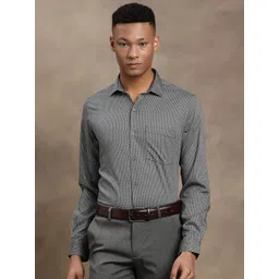 Turtle Micro Checked Spread Collar Long Sleeves Pure Cotton Classic Slim Fit Formal Shirt-picture-14