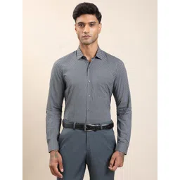 Turtle Micro Ditsy Printed Spread Collar Standard Slim Fit Cotton Formal Shirt-picture-30