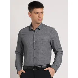 Turtle Micro Ditsy Printed Standard Slim Fit Cotton Opaque Formal Shirt-picture-29