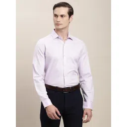 Turtle Pink Cotton Regular Fit Texture Shirt-picture-14