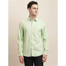 Turtle Pista Green Cotton Slim Fit Shirt-picture-12