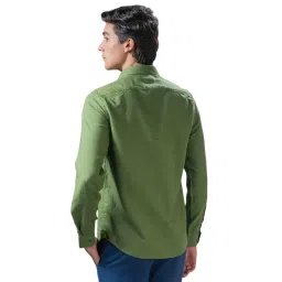 Turtle Pista Green Cotton Slim Fit Shirt image 2