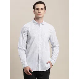 Turtle Relaxed Slim Fit Geometric Printed Long Sleeves Cotton Shirt-picture-36