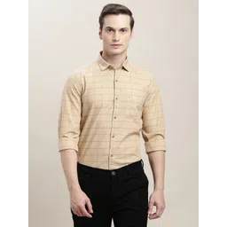 Turtle Relaxed Slim Fit Windowpane Checked Cotton Casual Shirt-image-8