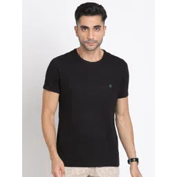 Turtle Round Neck Slim Fit Pure Cotton T-shirt-picture-41