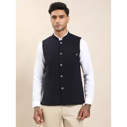 turtle Self Design Men Waistcoat-picture-14