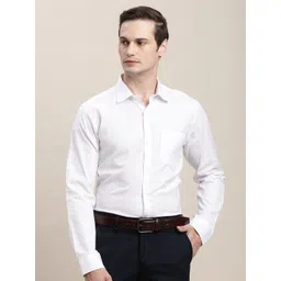 Turtle Spread Collar Classic Dobby Cotton Formal Shirt-picture-41