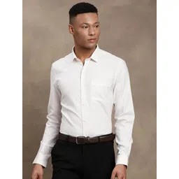 Turtle Spread Collar Long Sleeves Pure Cotton Classic Slim Fit Formal Shirt-picture-28