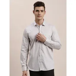 turtle TurtleClassic Micro Ditsy Printed Pure Cotton Slim Fit Formal Shirt-picture-19