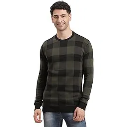 turtle urtle Men’s Knitted Checkered Regular Fit Full Sleeve Multicolor Pullover – Soft & Warm Winter Sweater for Men || Stylish Check Pattern Knitwear for Casual-picture-15