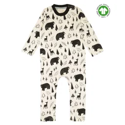 Turtledove London Knit Full Sleeves Animal Printed Romper - Offwhite-picture-20