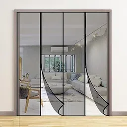 TurtleGrip Polyester Door Mosquito Net Customizable Polyester - Ultra Big Size (Maximum Upto 340cms Width x 250cms Height)-picture-15