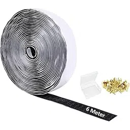 turtlegrip TurtleGrip, Self Adhesive Hook Tape Roll (Without loop tape) & Thumbnails with Strong Glue for Magnetic Door Net & Window Net Replacement Accessory (Black, 20mm width x 6 meters)-picture-7