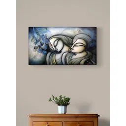 Tushaco Handicrafts Blue & Grey Radha Krishna Religious Canvas Wall Art-picture-30