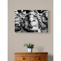 Tushaco Handicrafts Grey & White Single Piece Canvas Religious Wall Paintings-picture-11