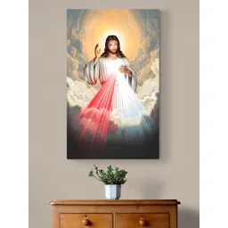 Tushaco Handicrafts White & Peach Jesus Religious Canvas Wall Art-image-20