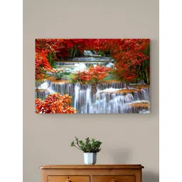 Tushaco Handicrafts White & Red Waterfall Canvas Wall Art-image-25