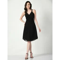 Tushita V-Neck Fit & Flare Dress-picture-42