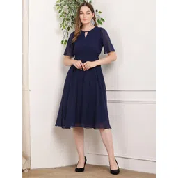 Tushita Women Flared Sleeve Fit & Flare Midi Dress-picture-24