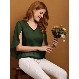 Tushita Women Flared Sleeve Georgette Top-picture-25