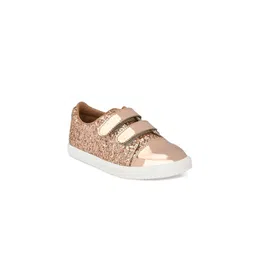 TUSKEY Girls Gold-Toned Printed Slip-On Sneakers-picture-11