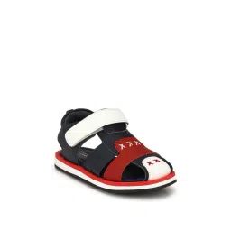 Tuskey Kids Blue & Red Leather Sandals-picture-11