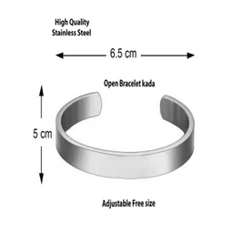 Tustrion Unisex Silver-Plated Cuff Bracelet image 2