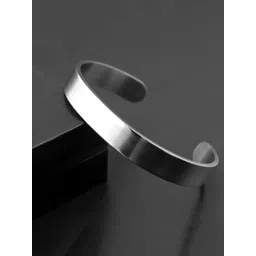 Tustrion Unisex Silver-Plated Cuff Bracelet image 1