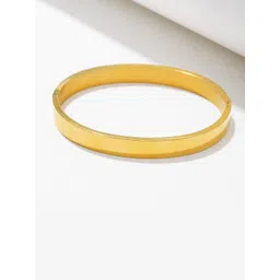 Tustrion Unisex Stainless Steel Gold-Plated Bangle-Style Bracelet-picture-26