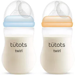 tutots Twirl Anti-Colic Wide Neck BPA Free Baby Feeding Bottle with Turbo Vent Nipple - 250 ml-picture-19