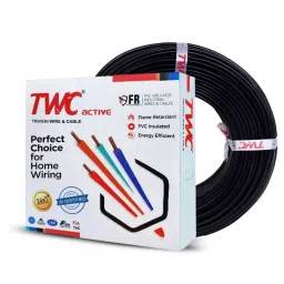 TWC Active 10 Sq.mm 1 Core Flame Retardant Flexible Cable Black (90 m)-picture-38