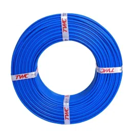 TWC Lite 1 Sqmm Blue PVC Insulated Copper Conductor FR Industrial Cable, Length: 45 m-picture-48