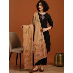 Tweedle Ethnic Motifs Printed Shawl-picture-35