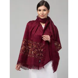 Tweedle Ethnic Motifs Woven Design Acrylic Shawl-picture-14