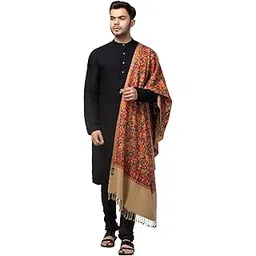tweedle Men’s Warm Cashmilon Wool Kashmiri Aari Embroidery Shawl/Stole (Size 28 x 80 inches)-picture-28