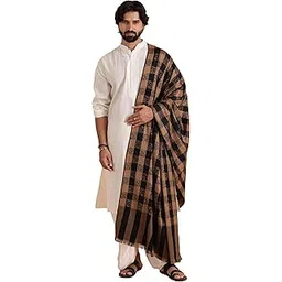 tweedle Reversible Patola Check Acrylic Shawl/Stole for Men/Gents, Pashmina Style Shawl, Large Size-picture-28