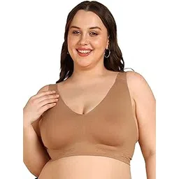 tweens Invisi-Fit Plus-Size Lightly Padded Cotton Bonded Seamless Bra | Full Coverage | Seamless Design | Elastic-Free Band | Wide Straps | Side Wings with Gripper-picture-56