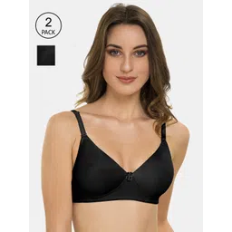 Tweens Pack of 2 Black Solid Non-Wired Lightly Padded Everyday Bra TLW-313-picture-39