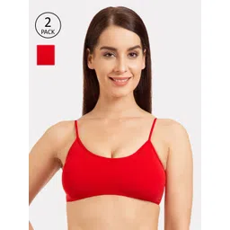 Tweens Pack Of 2 Red Solid Non-Wired Lightly Padded Everyday Bra TW-9280-2PC-RD-34B-picture-18