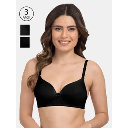 Tweens Pack of 3 Black Bra Lightly Padded-picture-45