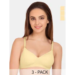Tweens Pack Of 3 Full Coverage All Day Comfort Super Support Bra Cotton T-shirt Bra-picture-22