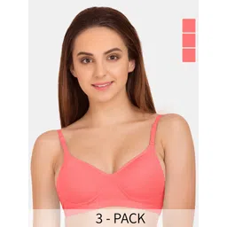 Tweens Pack Of 3 Full Coverage Cotton Minimizer Bra With All Day Comfort-picture-25