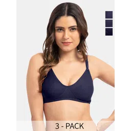 Tweens Pack Of 3 Full Coverage Cotton Non Padded T-Shirt Bra All Day Comfort-picture-41