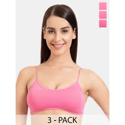 Tweens Pack Of 3 Full Coverage Lightly Padded Cotton Bralette Bra With All Day Comfort-picture-27