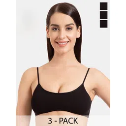 Tweens Pack Of 3 Full Coverage Removable Padding Cotton Bralette Bra With All Day Comfort-picture-30