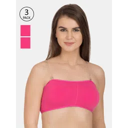 Tweens Pack Of 3 Pink Solid Non-Wired Lightly Padded T-shirt Bras TW-9279-3PC-DPK-30B-picture-13